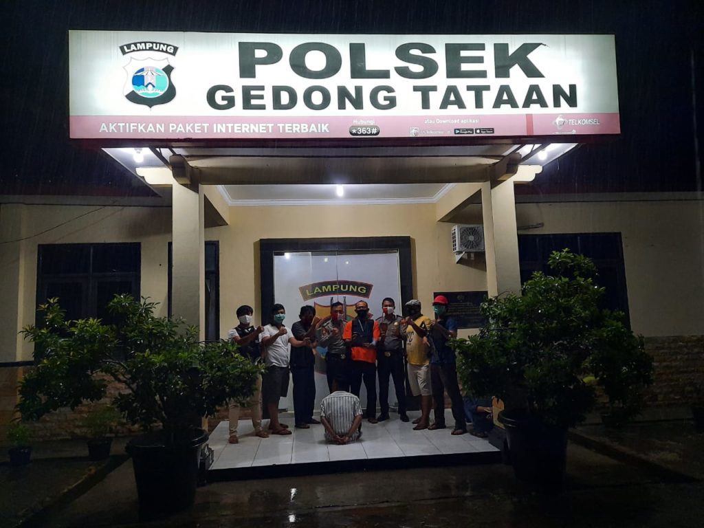 Tekap 308 Polsek Gedung Tataan Amankan Seorang Pembawa Senpi