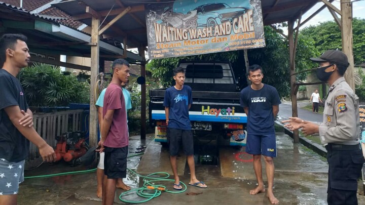 Tim Binmas Polres Pesawaran Lakukan Kegiatan Himbauan Pencegahan Covid-19 dan Sosialisasi New Normal  