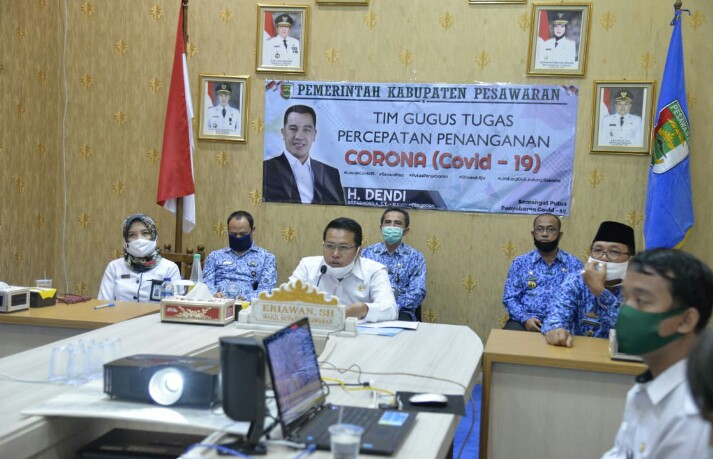 Pemerintah Kab. Pesawaran Bersama Badan Pusat Statistik Laksanakan Video Conference