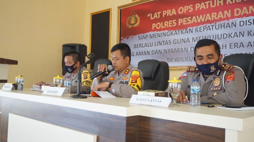 Dalam Rangka Ops Patuh Krakatau 2020 Polres Pesawaran Laksanakan Lat Pra Ops