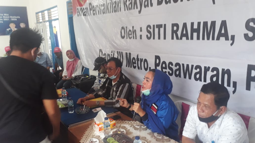 Ketua Praksi Partai Nasdem DPRD provinsi Lampung adakan SosialisasiPeraturan Daerah di DPD Kota Metro.