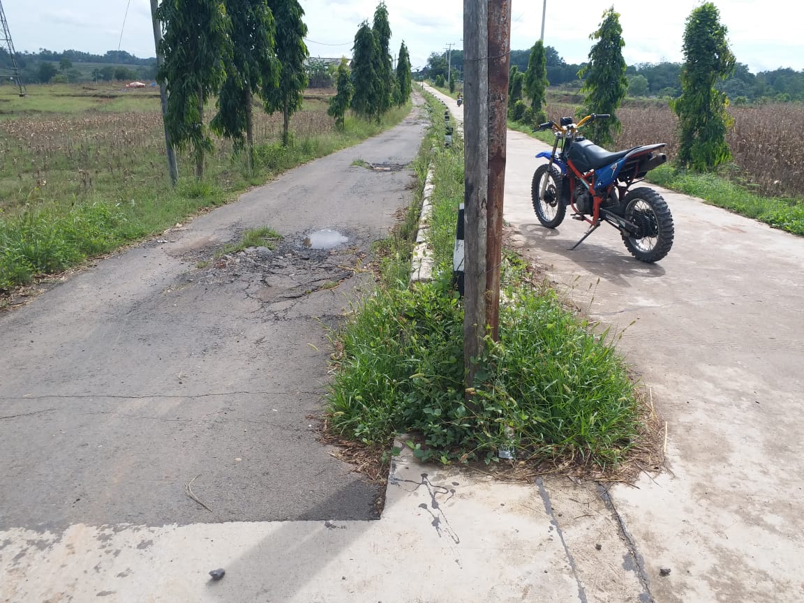 Akses Jalan Masuk SMAN 6 Metro rusak parah pemeritah kota metro di harapkan jangan tutup mata.