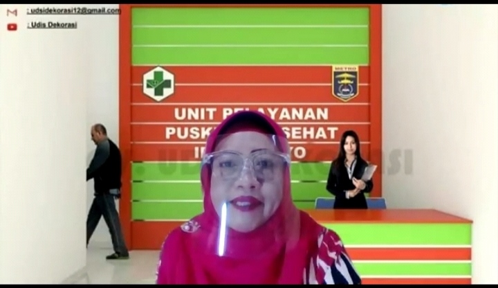 Kepala UPTD Puskesmas Iring Mulyo Metro Timur melakukan sosialisasi pada 838 Mahasiswa KPM IAIN Metro dalam penanganan dan pencegahan Covid-19