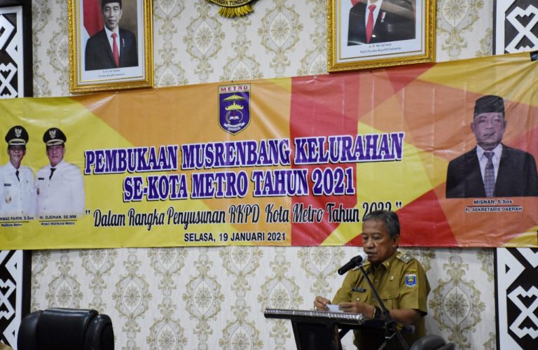 Pemerintah kota Metro gelar Pembukaan Musrenbang Kelurahan se-kota Metro tahun 2021