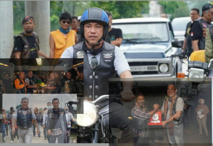 Umar Ahmad Sp Sambut Anggota Motor Antique Clup Indonesia Dikomplek Islamic Center Tubaba