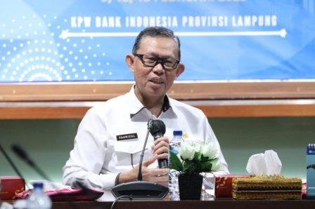 Sekdaprov Lampung Buka Forum Group Discussion Arah dan Strategi Transformasi Ekonomi Lampung 2025-2045